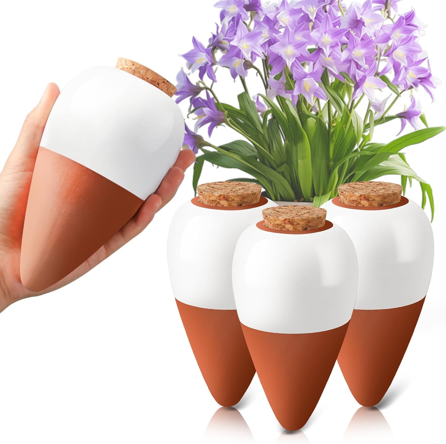 Self Watering Insert - Terakota Sulama Çubukları, Kendiliğinden Sulanan Küre,