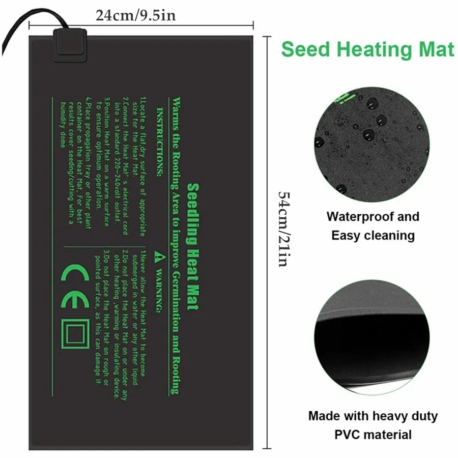 4 boyutları 220 V AB Tak Fide  - Heat Mat Seedling incelemesi ve fiyatı