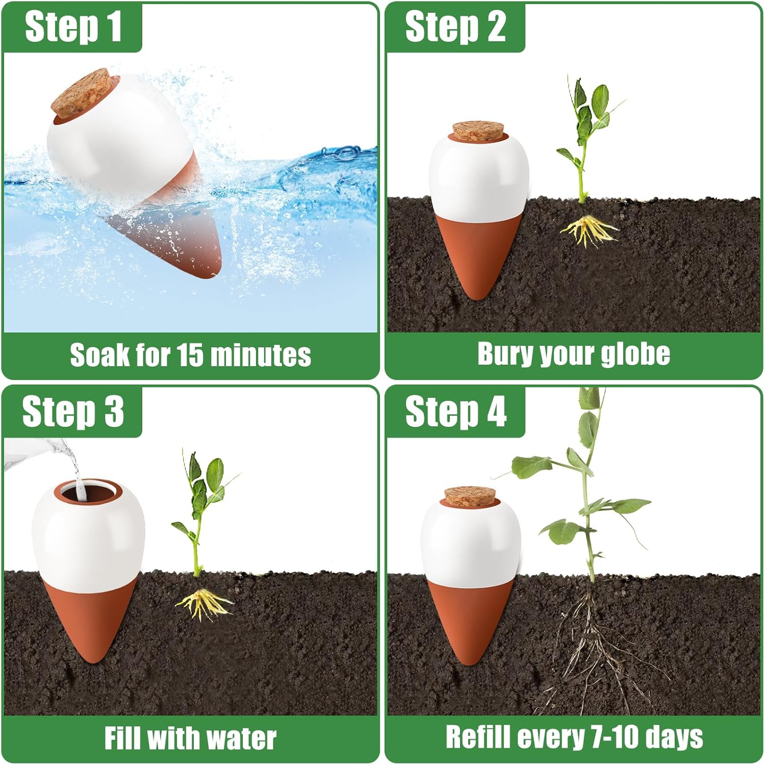 Terakota Sulama Çubukları, Ken - Self Watering Insert incelemesi ve fiyatı